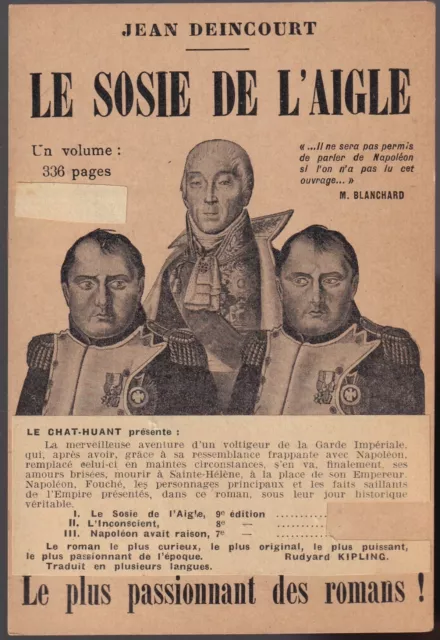 Le SOSIE de L'AIGLE Jean DEINCOURT CPA illustrateur sur Napoléon 1er Livre 1932