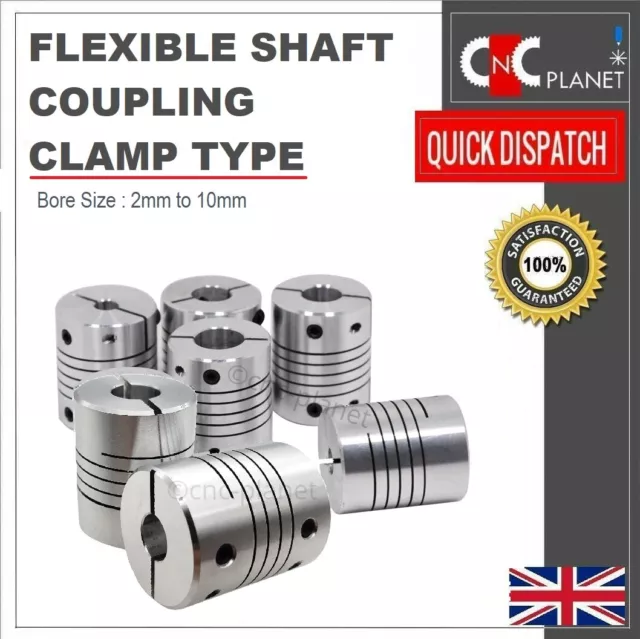 Flexible Shaft Coupling Coupler Joining Connector Clamp Jaw stepper motor CNC UK