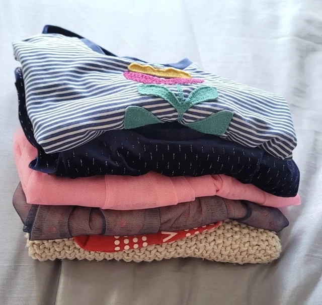 Pacchetto vestiti per ragazze età 3-4 anni gonna monsonica tuta monsonica top Frugi M&S