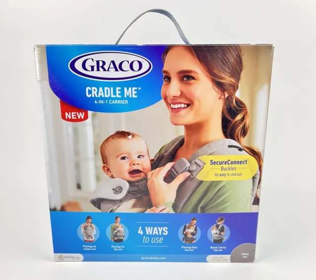 Graco Cradle Me 4-in-1 Baby Carrier Model No. 2121150 Mineral Gray New