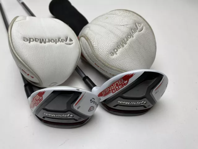 Taylormade AeroBurner TP 3&5 Wood Set 15* 18* Matrix Ozik White Tie X4 Stiff RH