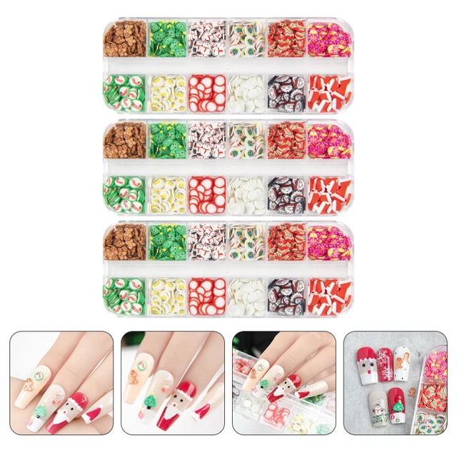 3 cajas de pegatinas de brillo diseño navideño
