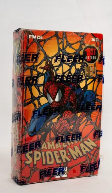 1994 Fleer Marvel The Amazing Spider-Man 1st Edition 36 Trading Packs Sealed Box