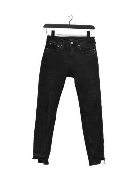 Zara Women's Jeans UK 6 Black Cotton with Elastane Skinny