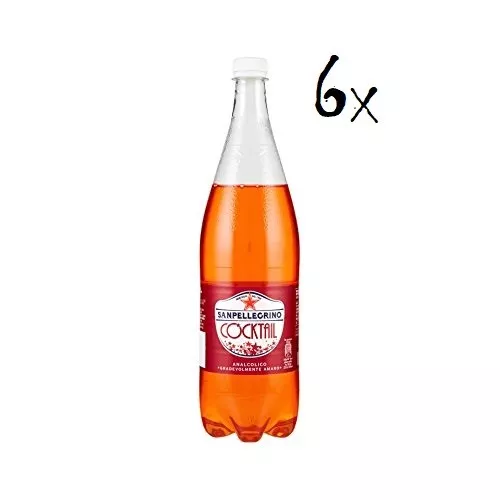 6x San pellegrino PET Flasche 1,25 L Cocktail ginger bitter alkoholfrei Ingwer