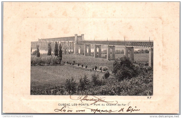 33 CUBZAC LES PONT - echappee sur le pont du chemin de fer