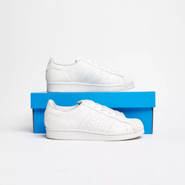 ADIDAS SUPERSTAR JUNIOR Black White SIZE 4 Trainers 15.00