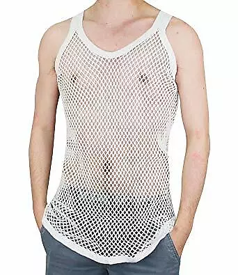 Ladies Girl Women Sexy Cropped String Vest Fish Net Mesh Gym Strap Tank Top  S-XL