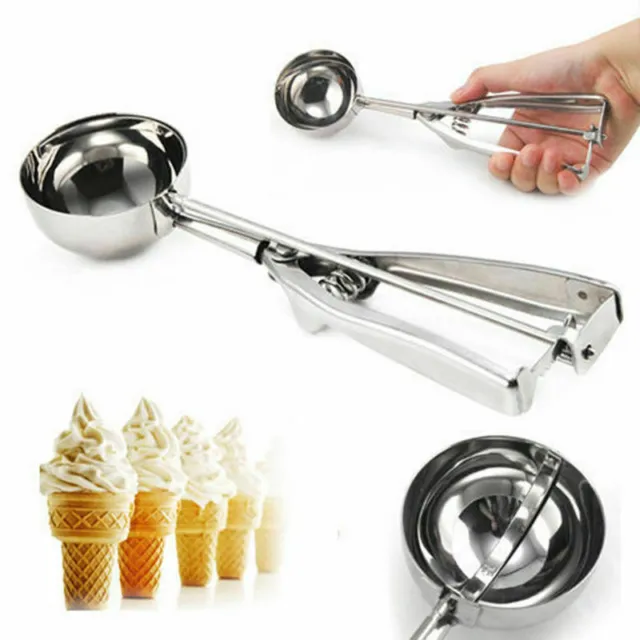 6cm ICE CREAM SCOOP STAINLESS STEEL MASH POTATO ICE CREAM SPOON BALL SCOOPER UK