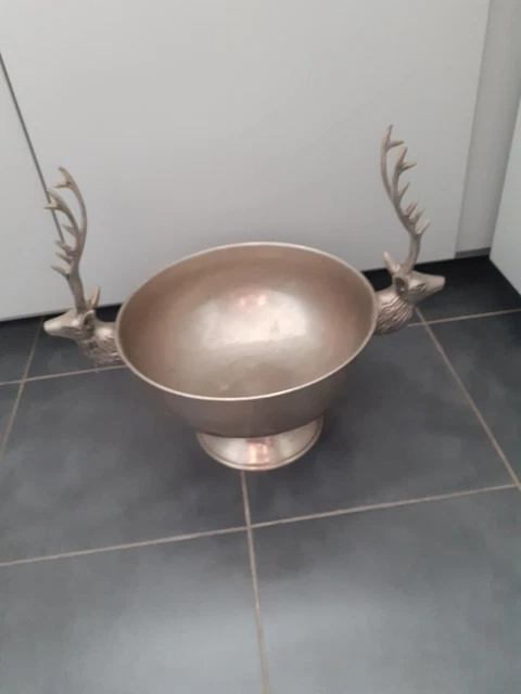 Seau à Glace Vintage Ruinart En Métal Argenté – Idéal Pour Champagne – Déco Ou Collection
