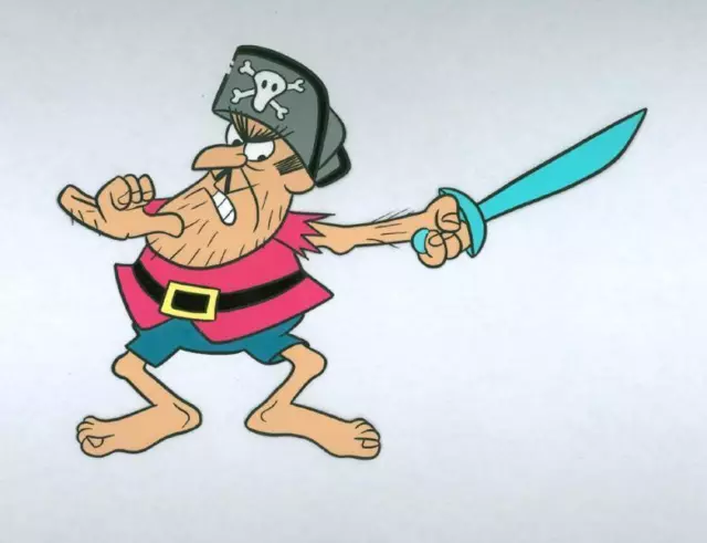 Jay Ward, Untitled - Cap'n Crunch Pirate 20, Acetate Cel and Pencil Drawing