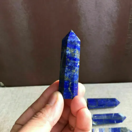 40-70mm AAA Natural Lapis Lazuli Quartz Crystal Point Obelisk Stone Wand Healing