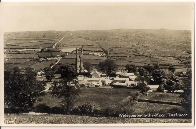 Splendid Scarce Old R/P Postcard - Widecombe In The Moor - Devon C.1945