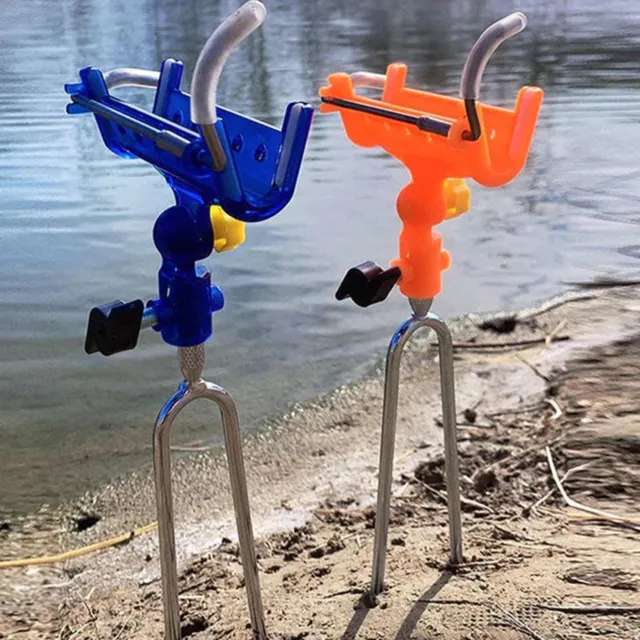 Bank Fishing Rod Holders Adjustable Fish Pole Holder Ground Support Blue