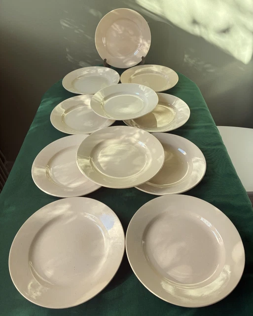 ENSEMBLE DE 5 assiettes plates et 4 creuses en faïence de Lunéville