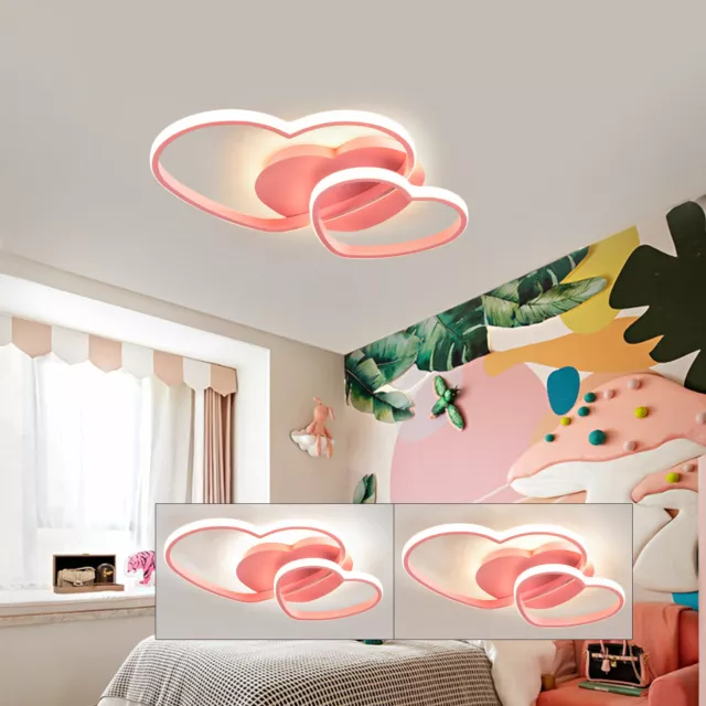 Pink Decken-Lampe Dimmbar LED Deckenleuchte Wohnzimmer Schlafzimmer Küchen Licht