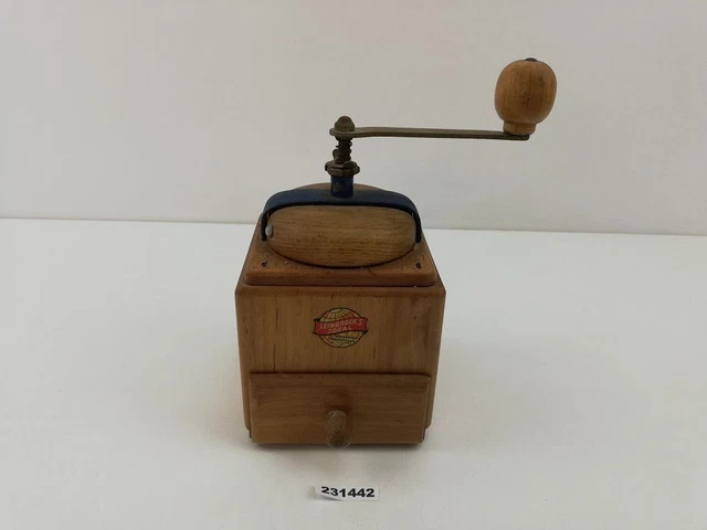 Kaffeemühle Leinbrock's Ideal Holz Mühle Retro Deko Küche DDR alt antik #231442