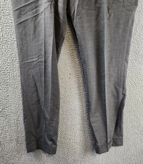 Paul Smith 100% Wool Slim-Fit Drawstring Pants Men's 34 Charcoal Elastic Waist~ 2