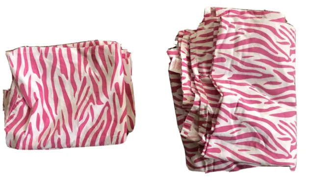Xhilaration girls full size flat sheet and pillowcase Pink Zebra