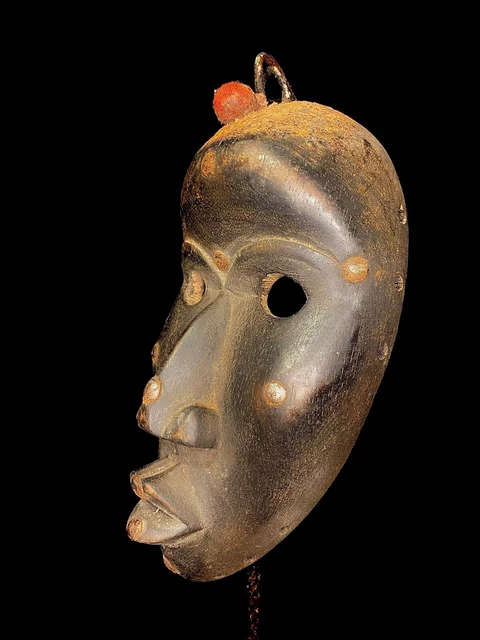 AFRICAN Tribal Mask dan Tribe people their Wooden masks dan deangle -6355