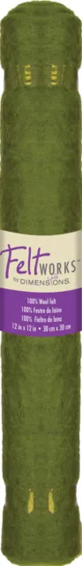 Dimensions Feltworks Felt Roll 12"X12"-Olive, 72F-73657