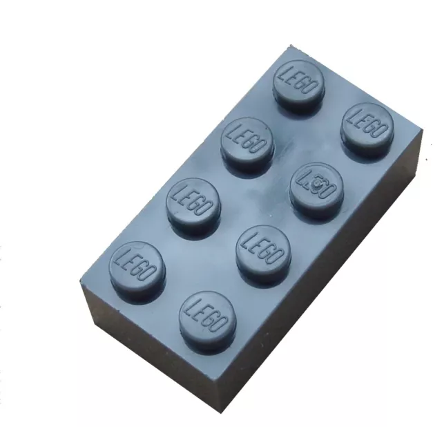 Lego 10 Stück Steine dunkelgrau (dark bluish gray) 2x4 (3001) Stein Classic Neu