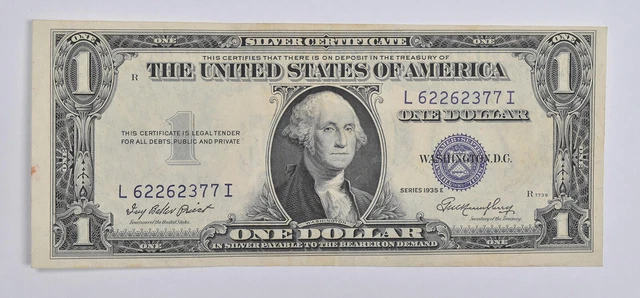 Crisp - 1935-E United States Dollar Currency $1 Silver Certificate *010