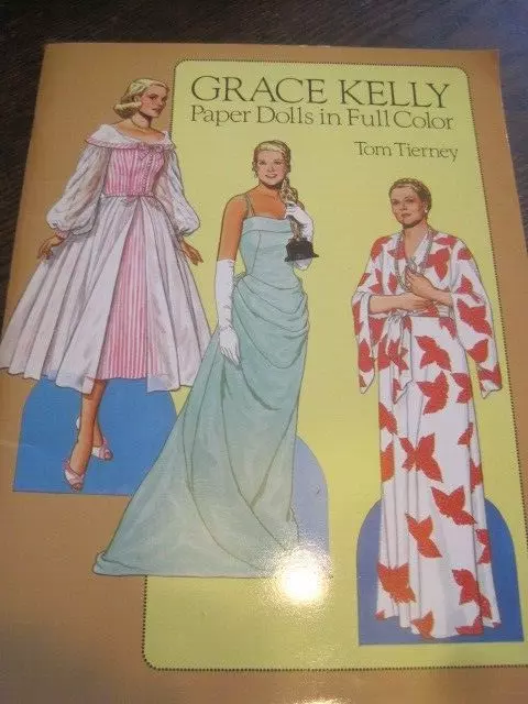 Grace Kelly Paper Dolls in Full Color by Tom Tierney-FEW PAGES CUT