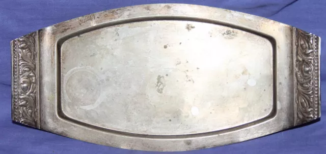 Antique floral silver plated serving tray