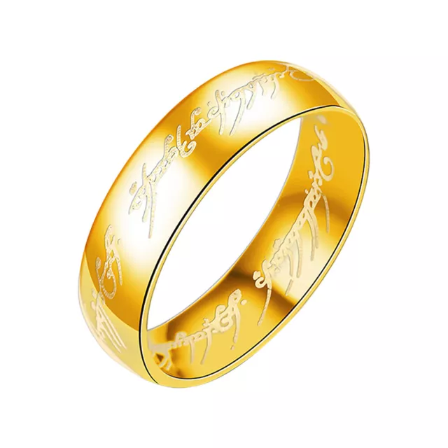 Herr der Ringe Der Eine Ring Edelstahl Gold Der Hobbit Schmuck Geschenk JP 3