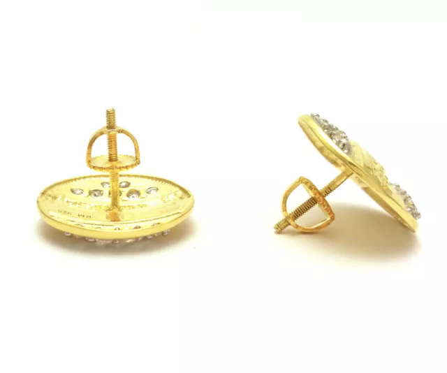 Ensemble Neuf De Boucles D'oreilles À Vis En Argent Sterling Rempli D'or 18 Carats Dernier Goujon De Souper 3