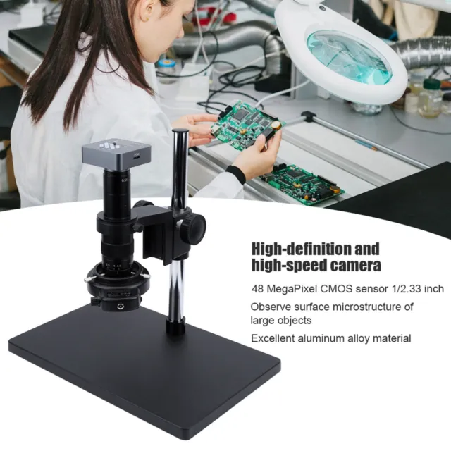 (EU Plug)48MP USB Industrie Digitale C-Mount-Mikroskopkamera 2K 30FPS OBD