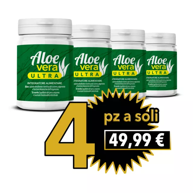 ALOE VERA ULTRA 4X1 Integratore Brucia Grassi Dimagrante 240 compres NO ANNULLAM