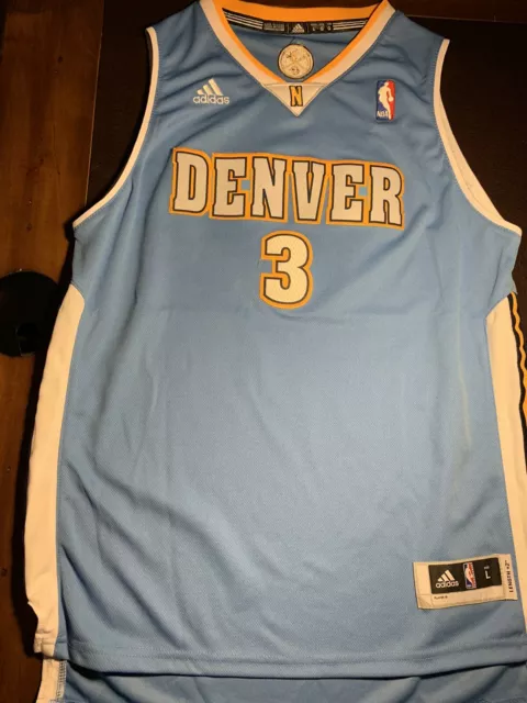 Adidas Denver Nuggets Jersey #3 Ty Lawson NBA Kid Youth Large 14-16 Blue