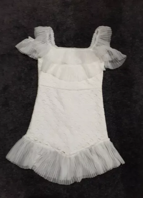 Girls Bardot Junior Ivory Lace Dress 6