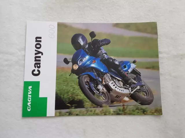 CAGIVA CANYON 600 Motorcycle Sales Brochure c1997 #DO123 MULTILINGUAL