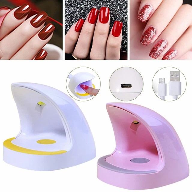 Secador rápido de uñas lámpara de dedo único gel curado LED UV manicura 🙂