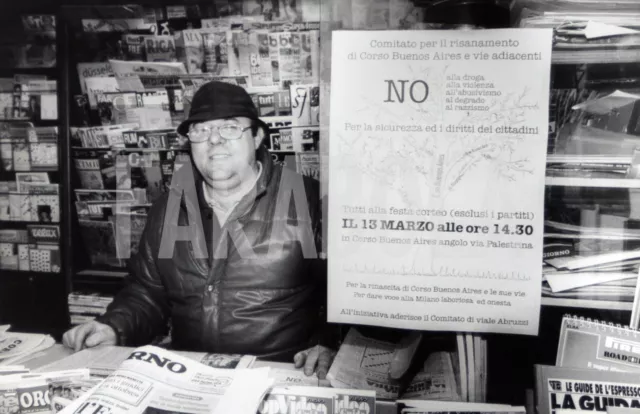Foto vintage de archivio Manifestación Contra La Drogas, Milán, impresión