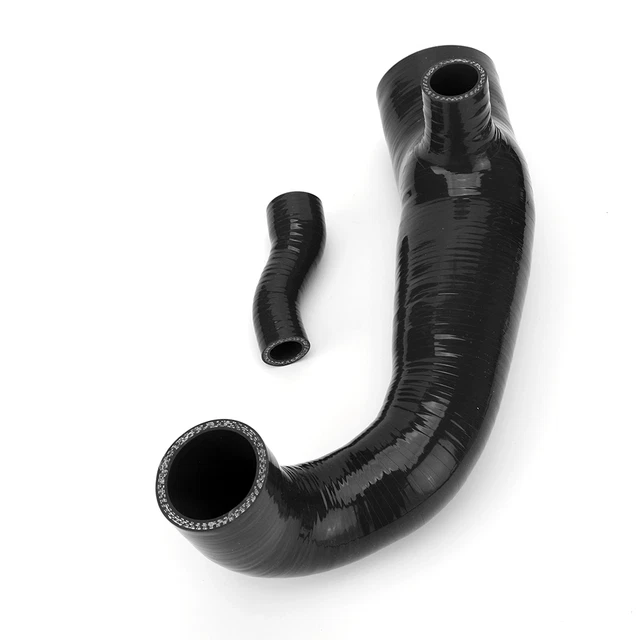 (Black)Air Intake Pipe Easy To Install Silicone Intake Hose Kit 2PCS Flexible
