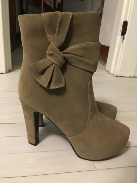 Platform suede bootie **FREE SHIPPING OPTION**
