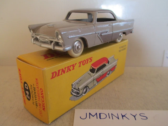 0166 Dinky Toys France No. 24D Plymouth Belvédère verte noire