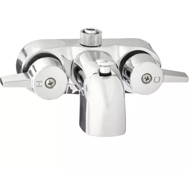 Heavy Duty 3 3/8" Centers Chrome Plated Diverter Clawfoot Tub Faucet