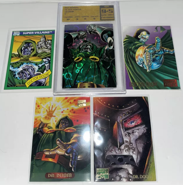 DOCTOR DOOM Marvel cards Silver Surfer Prism COR Graded 9.5 Bonus Trading Cards