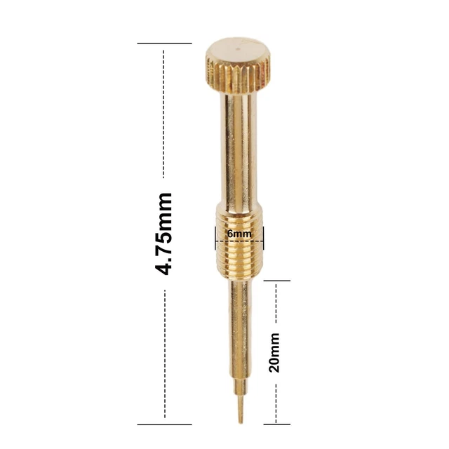 Caoeal Outil de réglage de vis pilote 16,34 mm Outil de réparation de carburateur avec tournevis à 110 degrés Corps en acier inoxydable pour carburateur ATV UTV motoneige