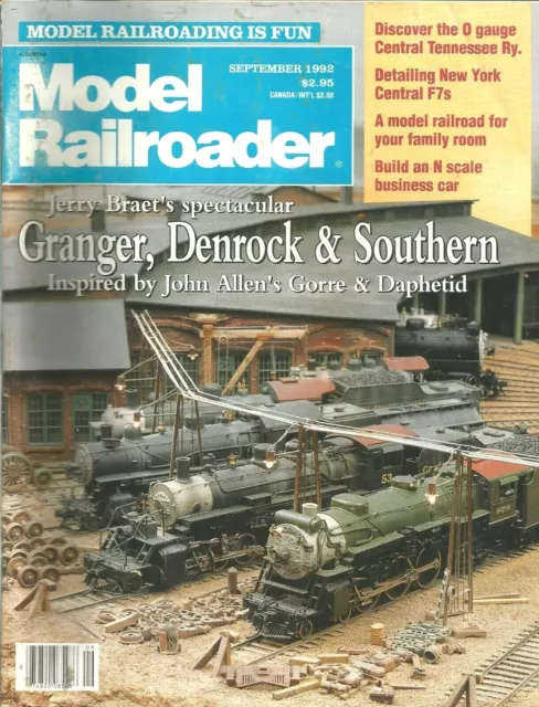 Model Railroader Magazine September 1992 Granger Denrock Southern NY Central F7s