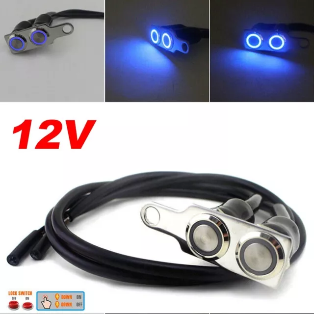 12V Moto Alliage Aluminium Guidon LED Interrupteur Double sur Off Bouton Parties