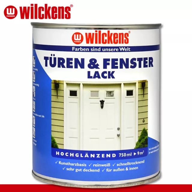 Wilckens 750ML Puertas & Esmalte Ventana Blanco Türenlack Color de la Pintura