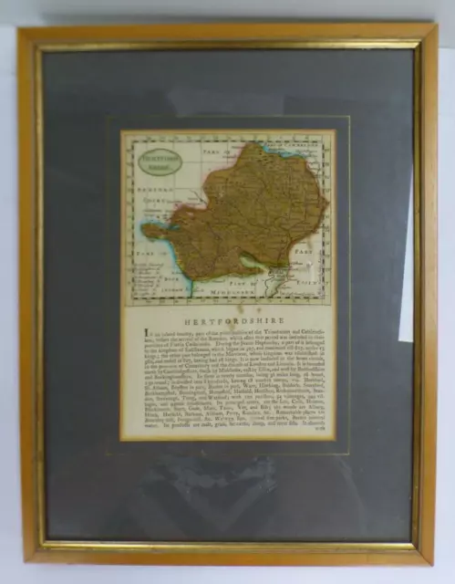 Framed Map of Hertfordshire E38 G279