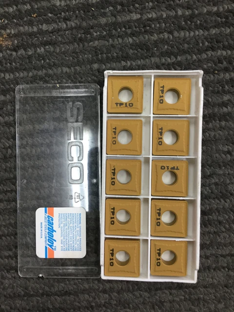 SECO Carbide Inserts, SNMG190612-M5, SNMG 643-M5, EDP04483, Grade TP10, 10PCS