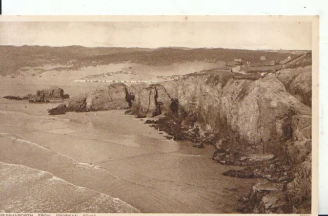 Cornwall Postcard - Perranporth from Droskyn Point - Ref 17471A